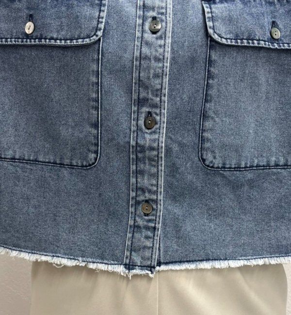  「デニムオーバーショートシャツ」|シャツ・ブラウス|