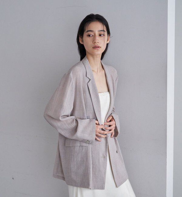  「シアーウォッシャブルジャケット」|テーラードジャケット|