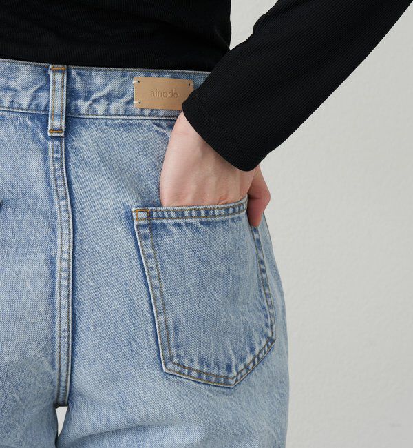 「【ainode】フレアパンツ」|デニム|