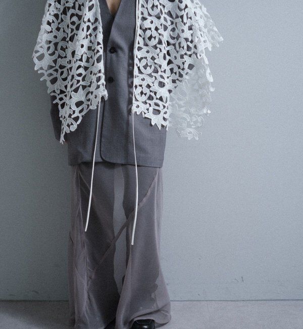  「【Pasterip】 lace multi-way scarf」|バンダナ・スカーフ|