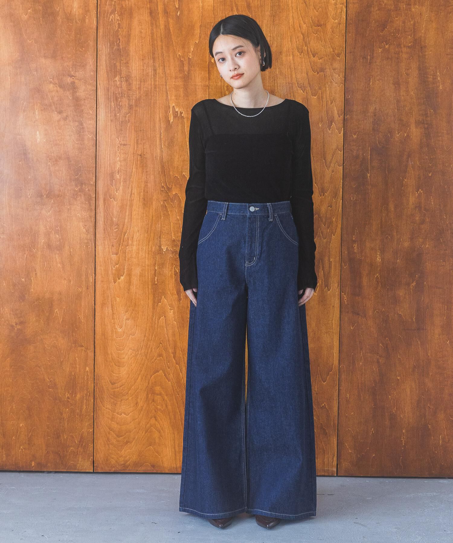 A part by 「新色追加【前後2WAY】シアーベロアカットソー_長袖」|Tシャツ・カットソー|