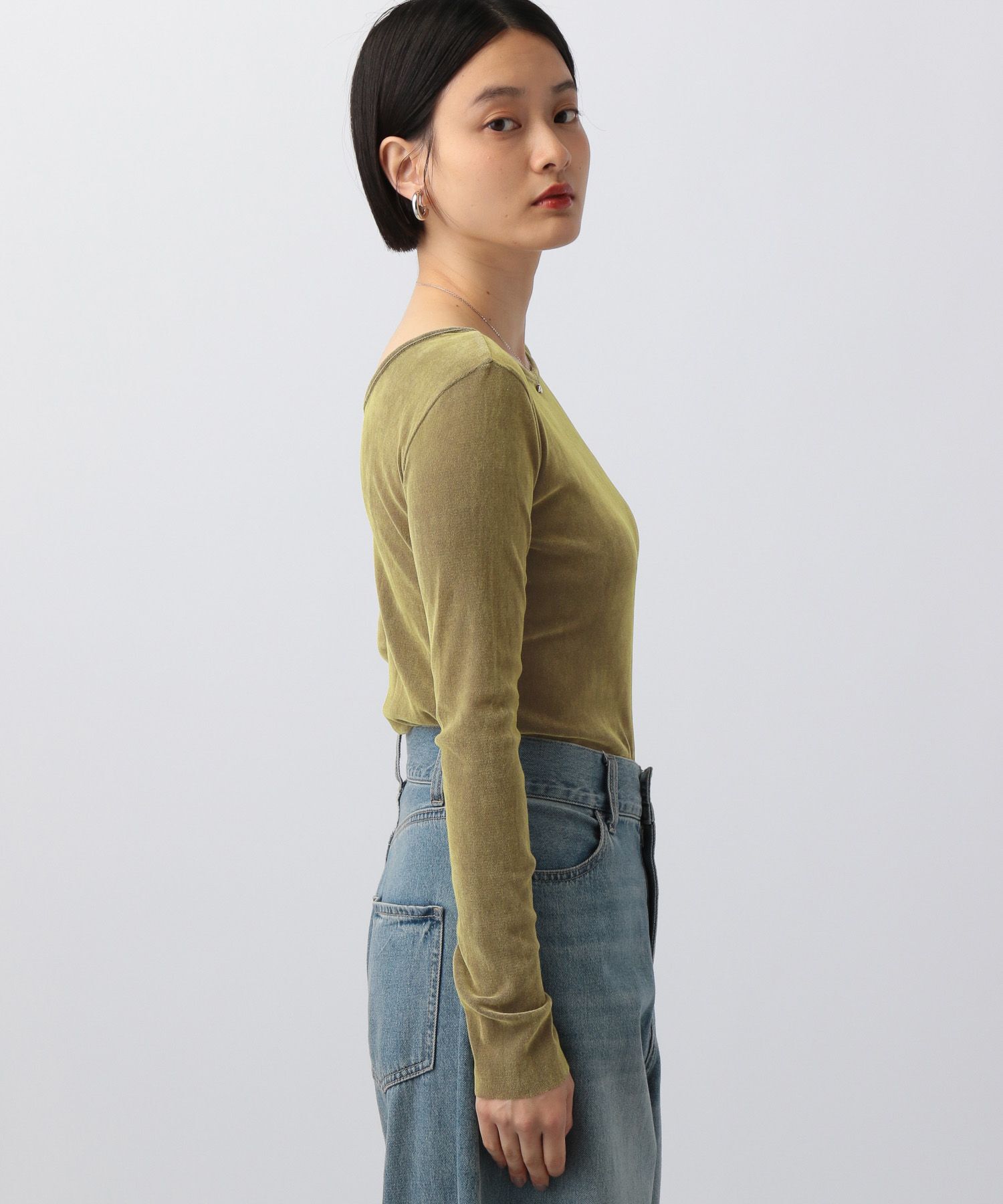 A part by 「新色追加【前後2WAY】シアーベロアカットソー_長袖」|Tシャツ・カットソー|