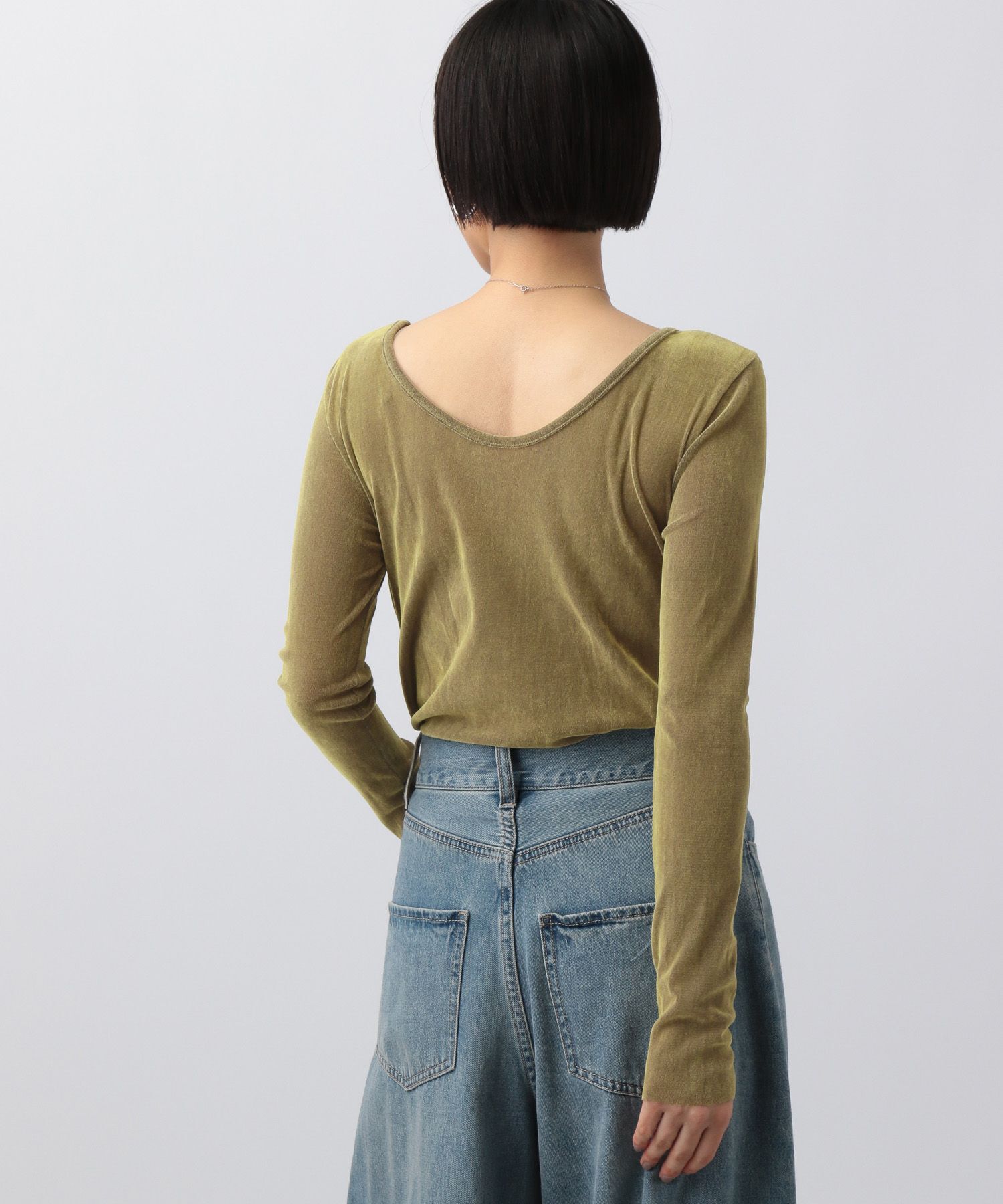 A part by 「新色追加【前後2WAY】シアーベロアカットソー_長袖」|Tシャツ・カットソー|