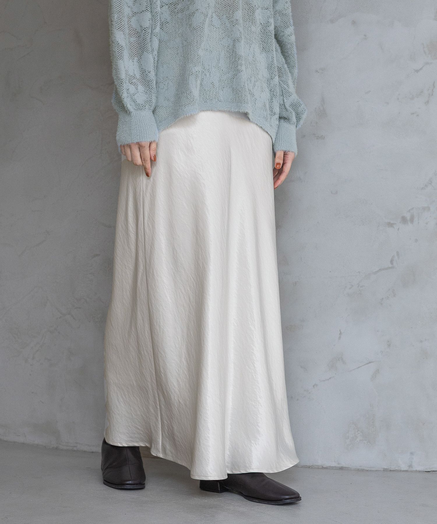 A part by 「カトリーヌサテンナロースカート」|スカート|