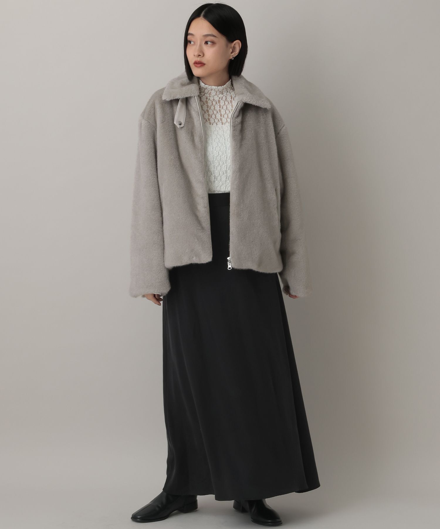 A part by 「ハイネックレースカットプルオーバー_長袖」|Tシャツ・カットソー|