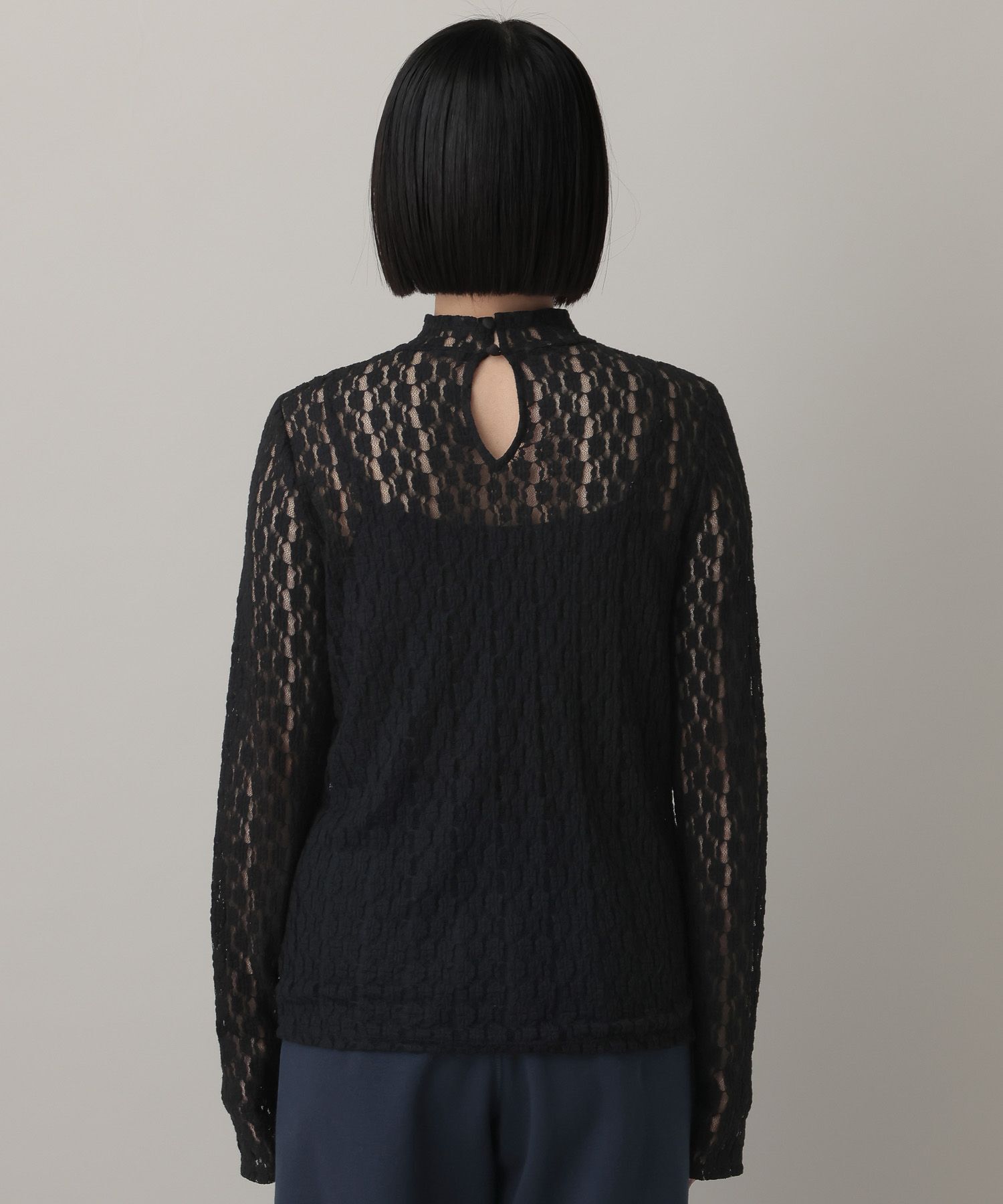 A part by 「ハイネックレースカットプルオーバー_長袖」|Tシャツ・カットソー|