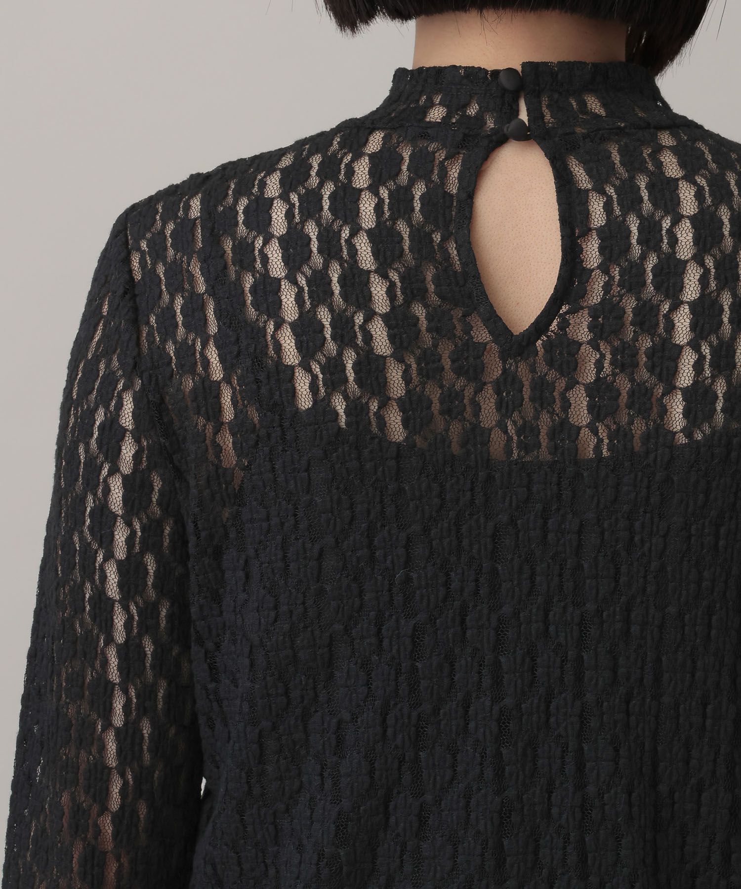 A part by 「ハイネックレースカットプルオーバー_長袖」|Tシャツ・カットソー|