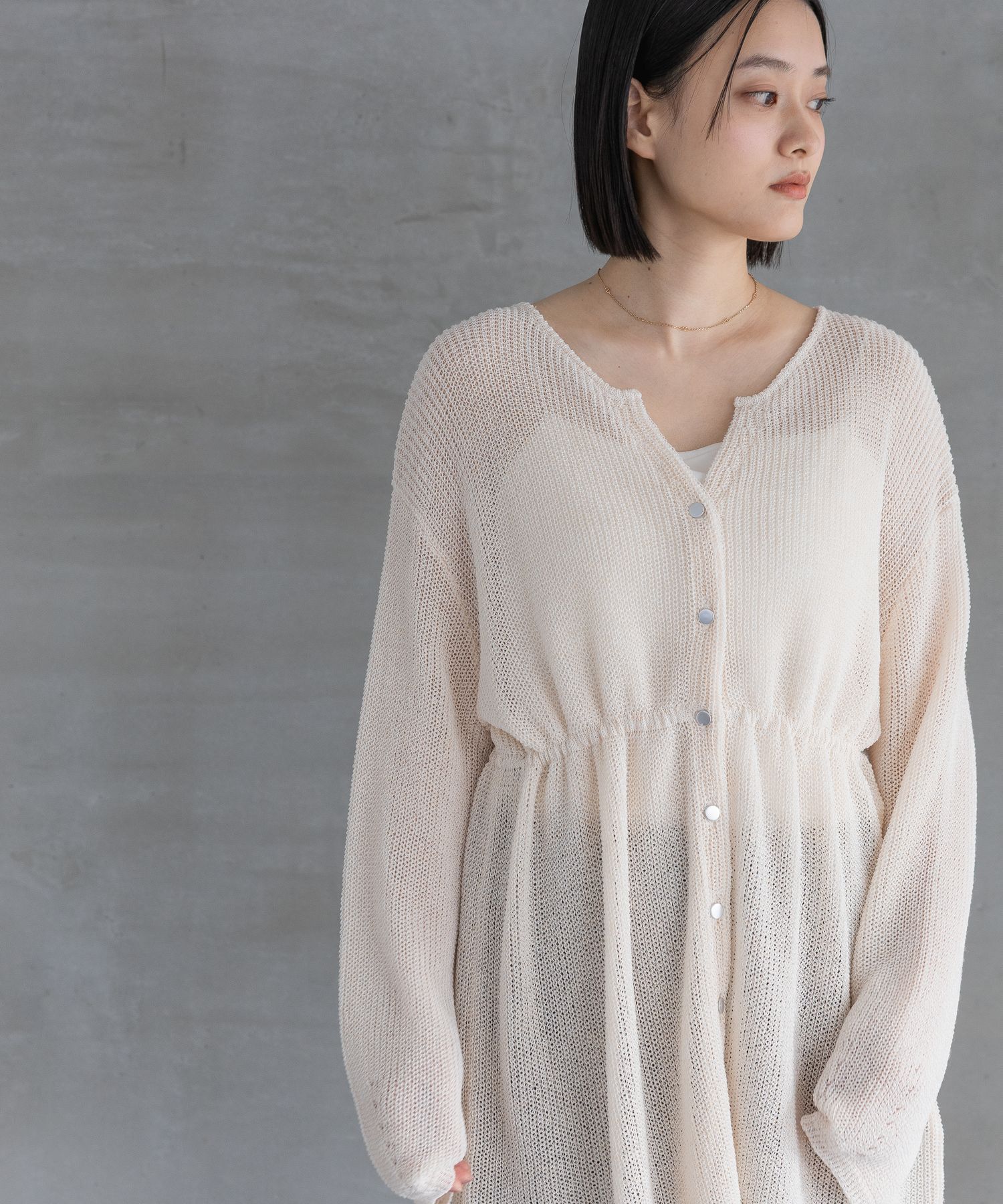 A part by 「リネンコンドロストカーディガン」|ニット・セーター|ナチュラル