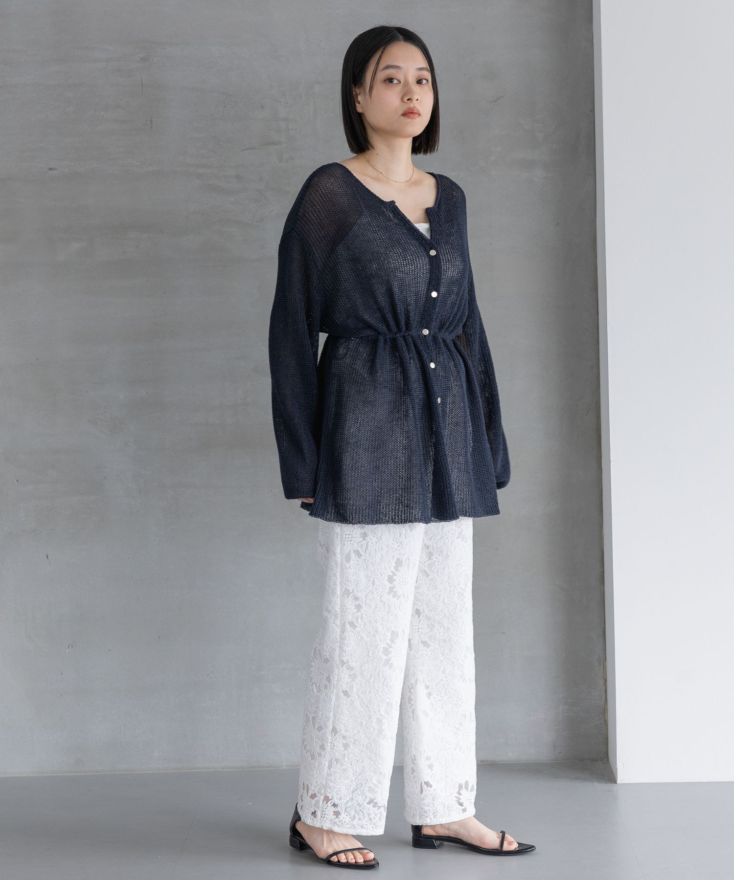 A part by 「リネンコンドロストカーディガン」|ニット・セーター|