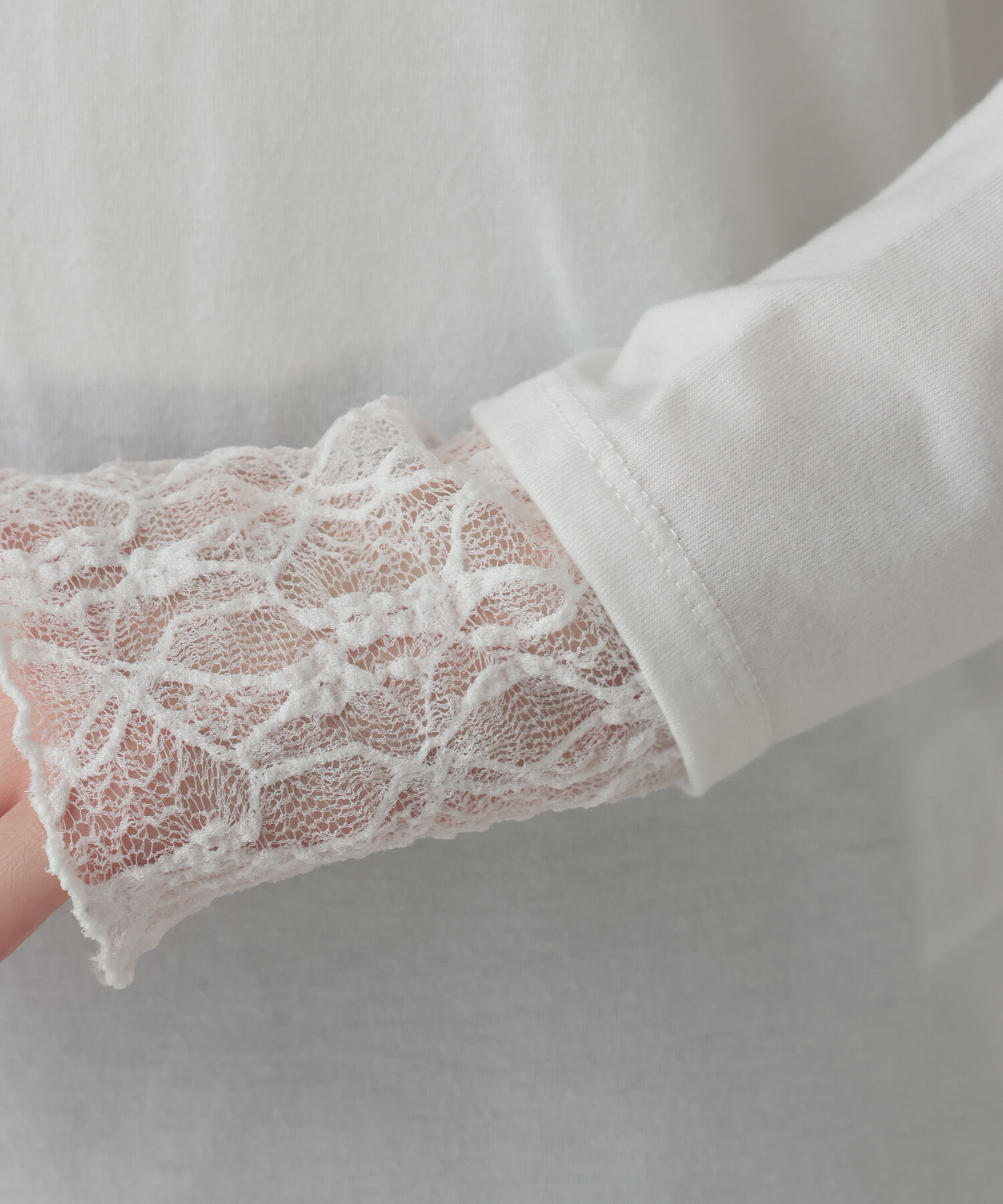 A part by 「レースレイヤードスリーブ_長袖」|Tシャツ・カットソー|