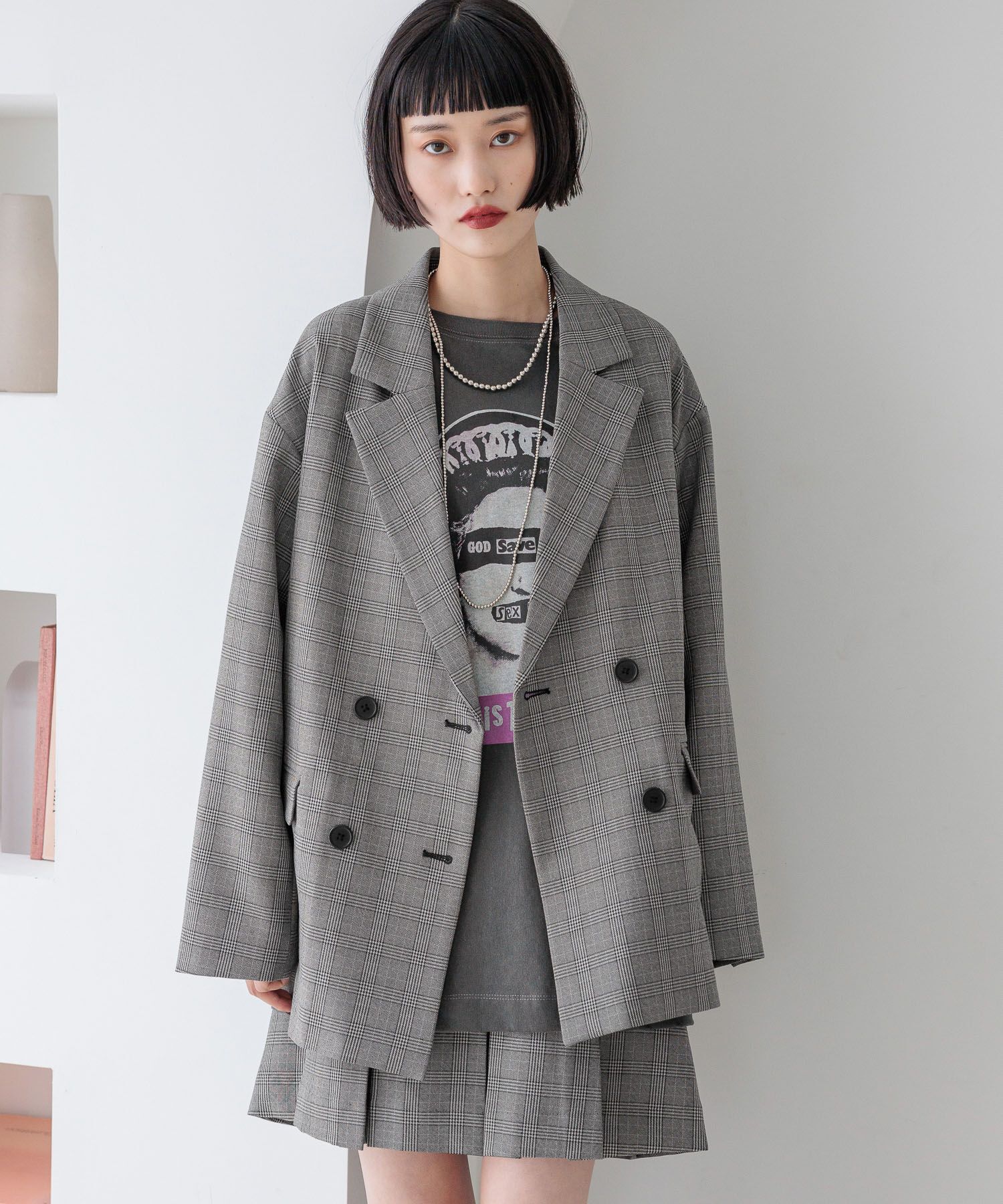 LOWRYS FARM「ラナテックダブルジャケット」|テーラードジャケット|GRY0