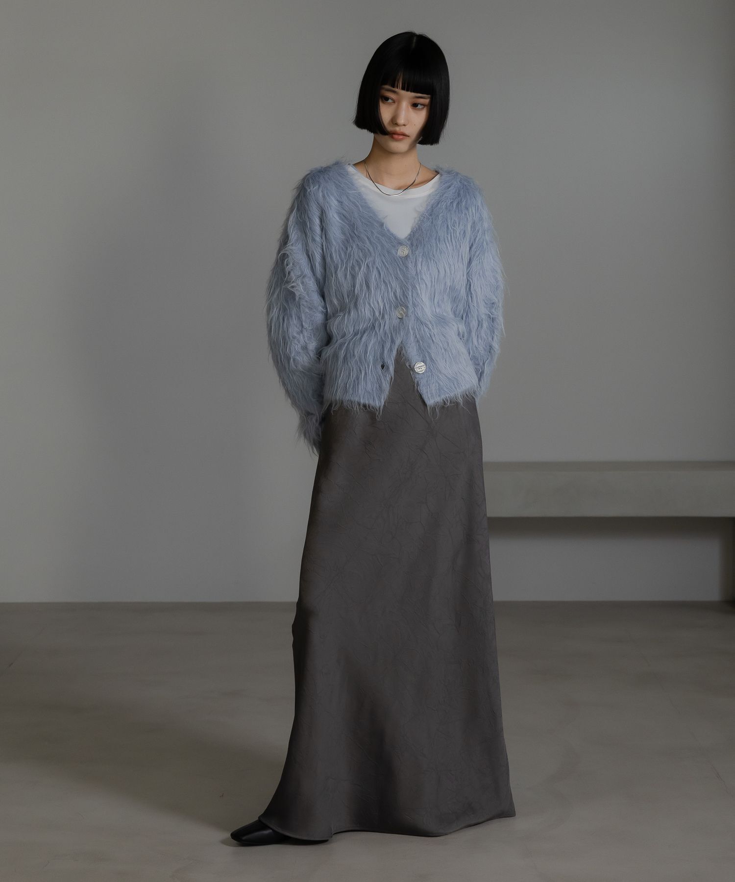 LOWRYS FARM「シャギーショートＶカーディガン」|ニット・セーター|