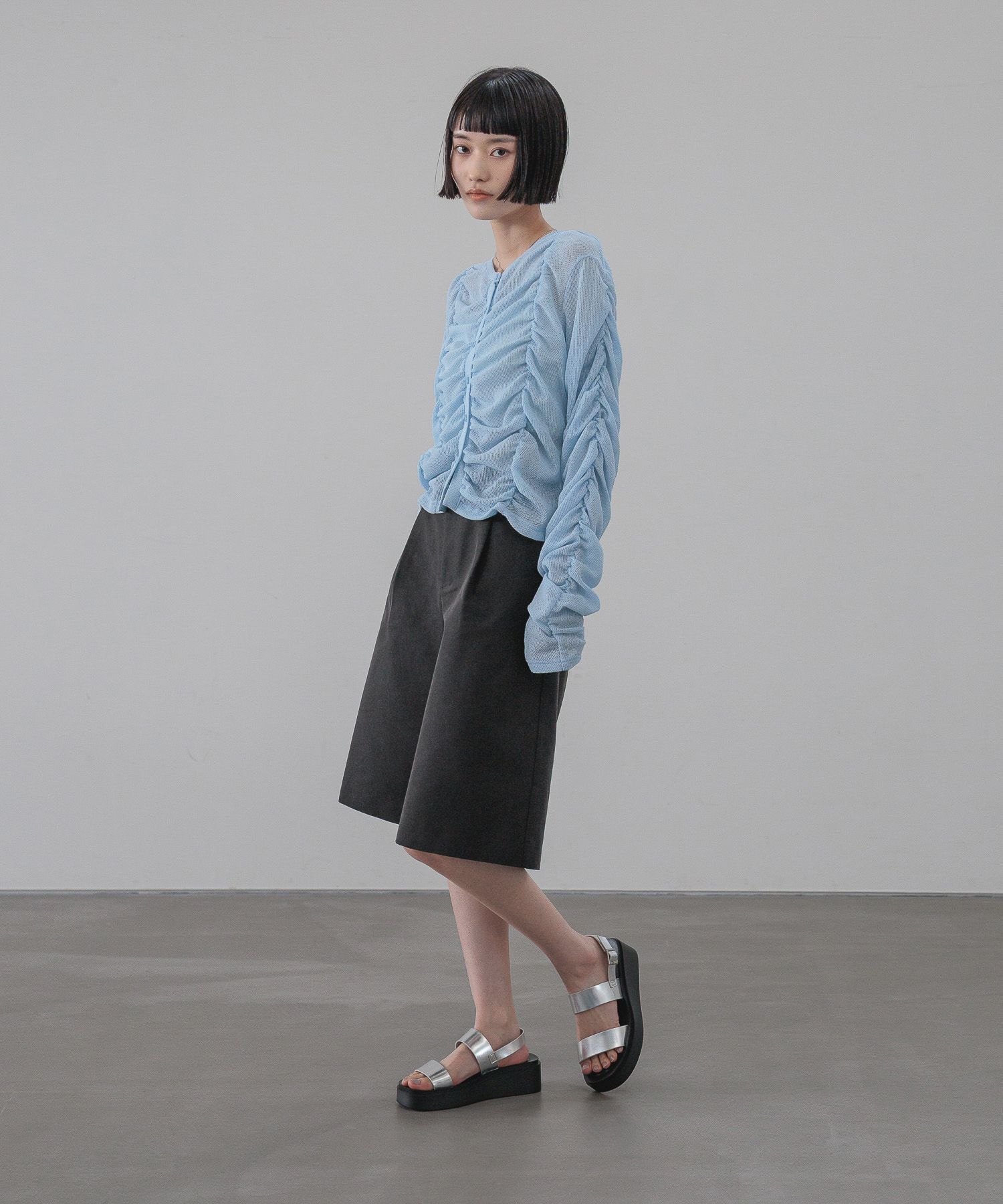 LOWRYS FARM「シャーリングカーディガン」|Tシャツ・カットソー|