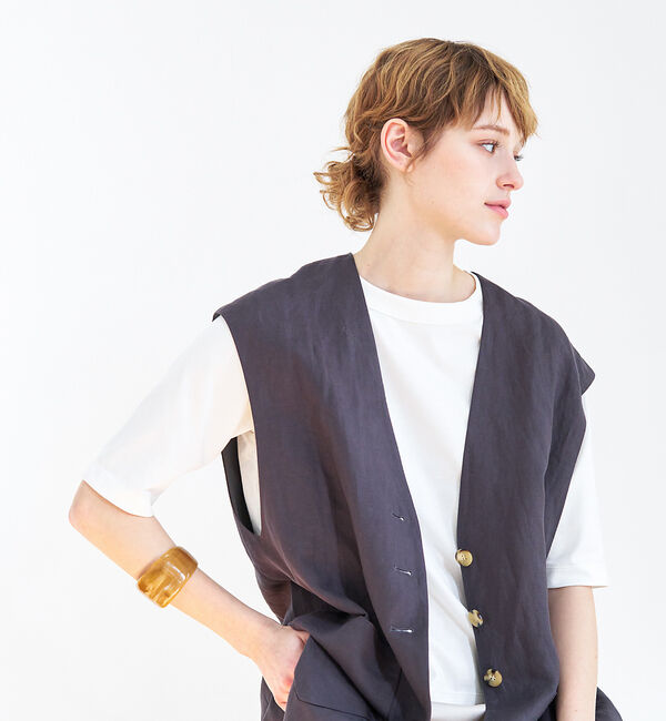 collex「牛角 マーブルバングル」|ブレスレット・バングル|アイボリー