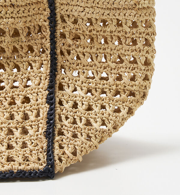 collex「ラフィア透かし編バッグ」|かごバッグ|