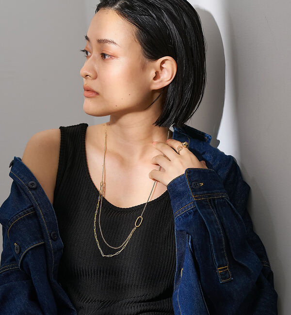 collex「【dignif】【金属アレルギー対応】ミックスチェーンポイントネックレス」|ネックレス|