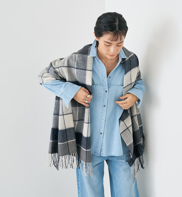 collex「ウールリバーシブルチェックストール」|マフラー|