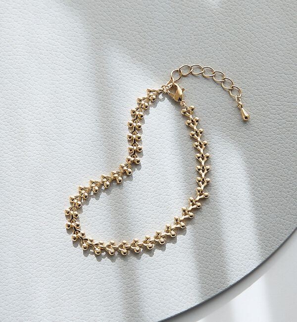 collex「【dignif】【金属アレルギー対応】ロウリーブスブレスレット」|ブレスレット・バングル|ゴールド