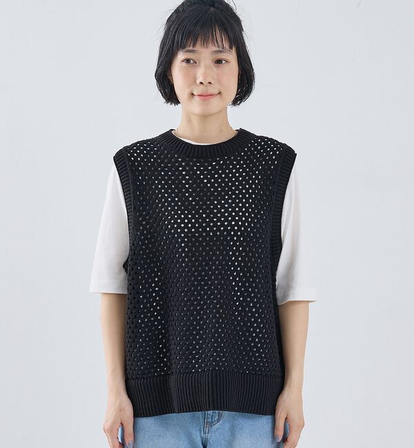 collex「メッシュ柄ベスト」|ベスト・ジレ|