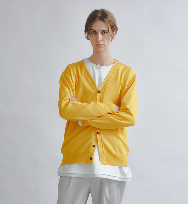 ABAHOUSE「【シルクブレンド】ベーシック Vネック カーディガン」|カーディガン|