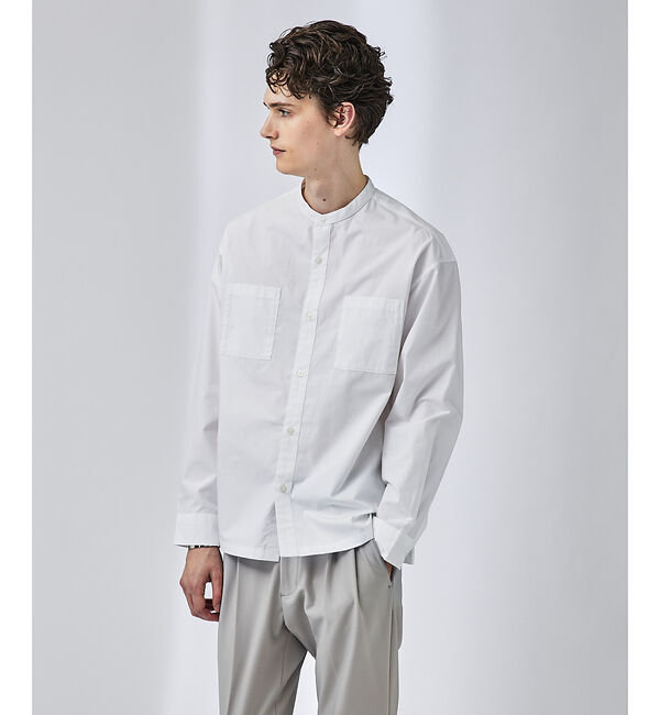 ABAHOUSE「センタータック バンドカラーシャツ」|シャツ・ブラウス|