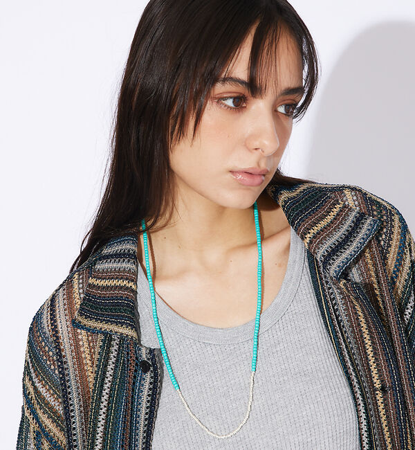 ABAHOUSE「Handmade  Thailand beads & SILVER neckla」|ネックレス|ブルー