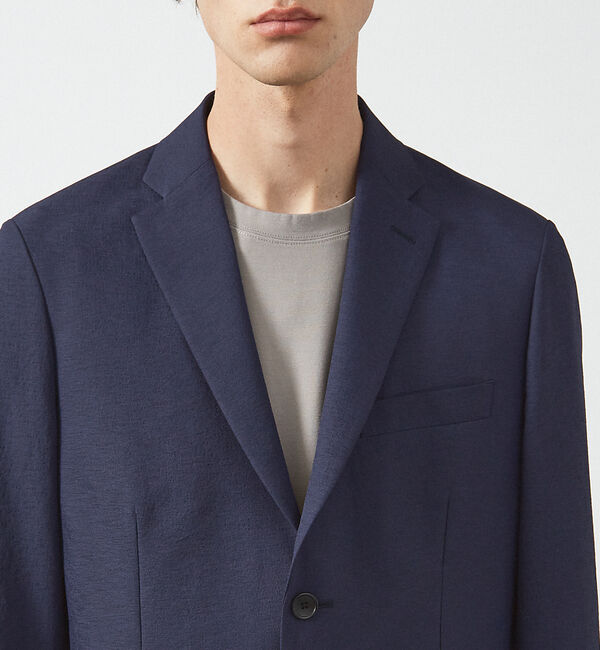 ABAHOUSE「【セットアップ対応】リネンライク ライトジャケット / 軽量 ストレッチ 手洗い」|テーラードジャケット|