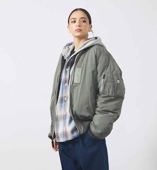 ABAHOUSE「【Valley Apparel / バレーアパレル】LIGHT MA-1 フライ」|ミリタリー・モッズコート|