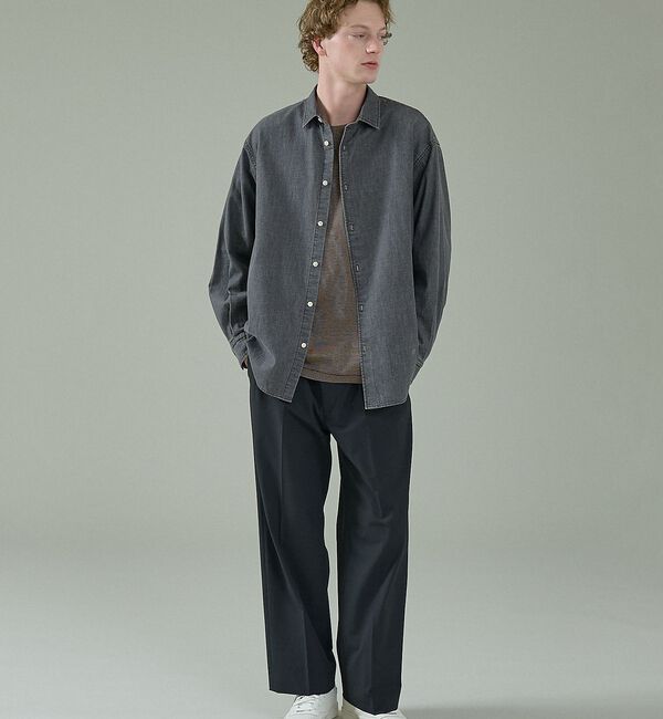 ABAHOUSE「7.5オンス オーバーサイズ デニムシャツ / ライトオンスデニム」|シャツ・ブラウス|