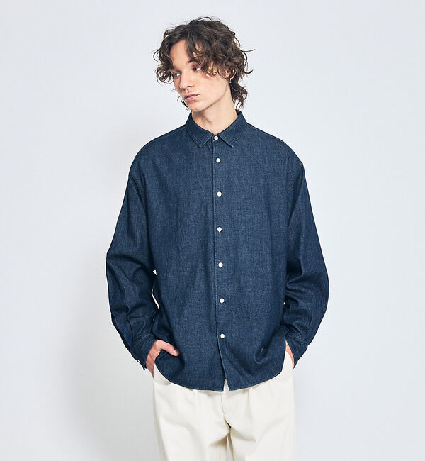 ABAHOUSE「7.5オンス オーバーサイズ デニムシャツ / ライトオンスデニム」|シャツ・ブラウス|