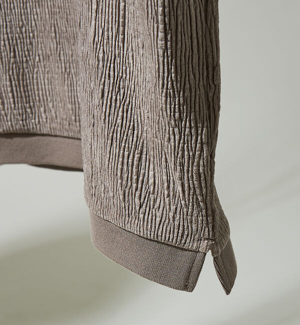 ABAHOUSE「ベロアプリーツ ニットポロシャツ / オーバーサイズ」|ポロシャツ|