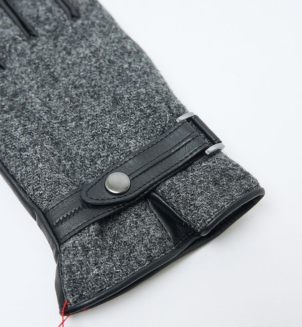 ABAHOUSE「Harris Tweed ベルト付きグローブ / タッチパネル対応」|手袋|