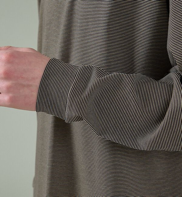 ABAHOUSE「コットンポンチ モダンフィット ボーダーロンT / オーバーサイズ」|Tシャツ・カットソー|