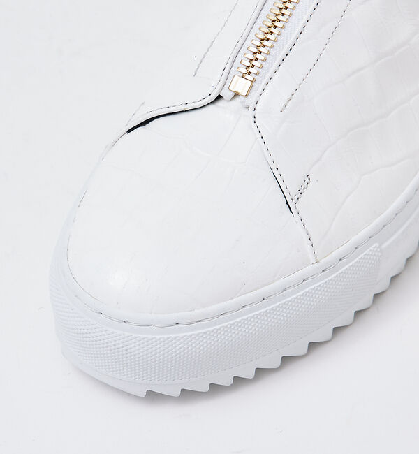 alfredoBANNISTER「【LEON別注】クロコ型押し センタージップ スタッズ スニーカー」|スニーカー|