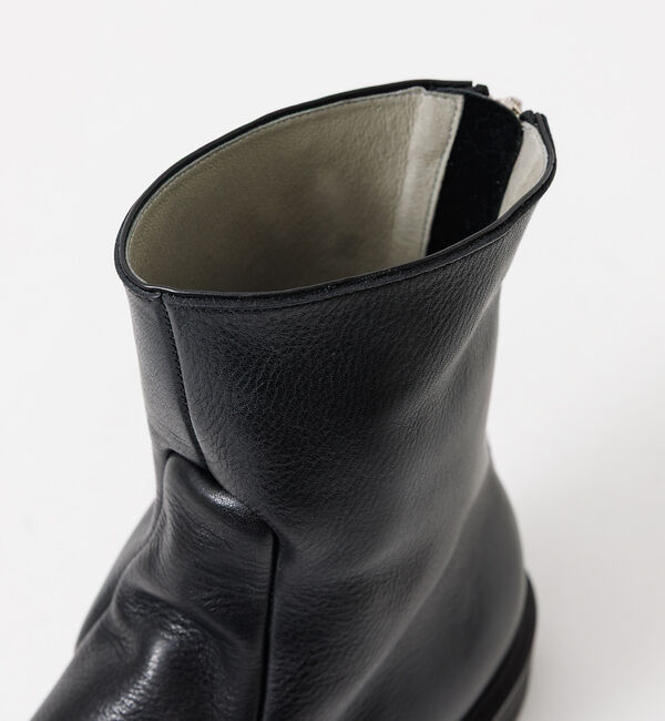alfredoBANNISTER「【ソフトレザー】ドレープ ロング バックジップ ブーツ」|ショートブーツ|