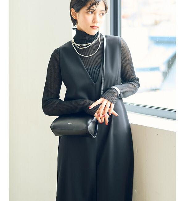 Rouge vif「シアータートルネックリブニット」|ニット・セーター|