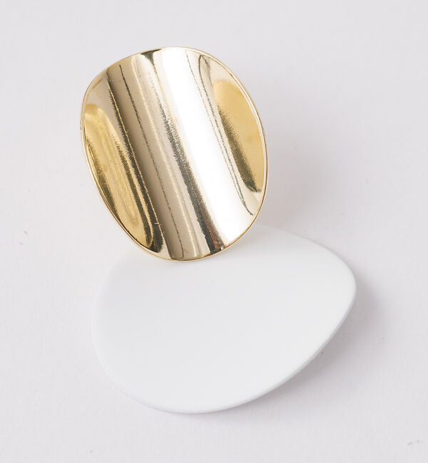 Rouge vif「【sauvage peau 】ラウンドクロスピアス」|ピアス|