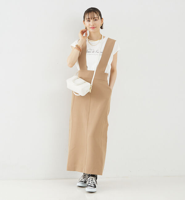 Rouge vif「【一部店舗限定】ストレッチサスペンダージャンパースカート」|スカート|