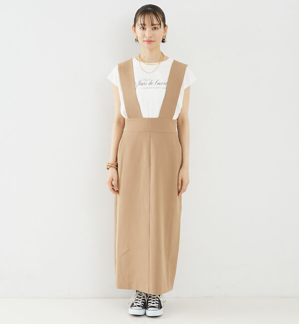 Rouge vif「【一部店舗限定】ストレッチサスペンダージャンパースカート」|スカート|