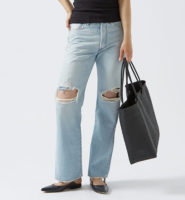 Rouge vif「【KURO/クロ】GRAPHITE INDIGO / ストレートデニム / ダメ」|デニム|