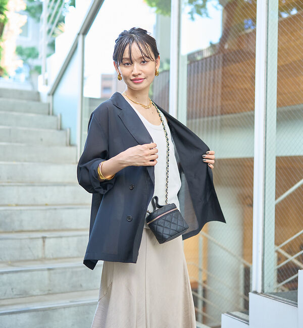 Rouge vif「ボイルエアリーシアーシャツジャケット」|テーラードジャケット|