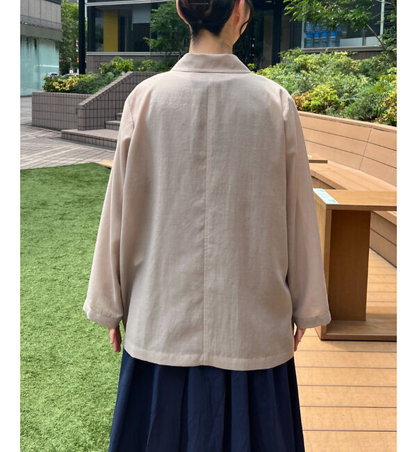 Rouge vif「ボイルエアリーシアーシャツジャケット」|テーラードジャケット|