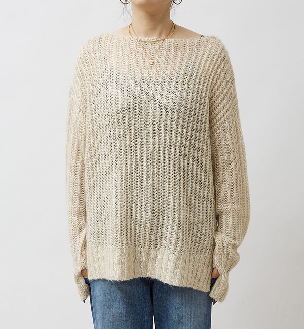 Rouge vif「シアーモヘヤミックス畔プルオーバー」|ニット・セーター|