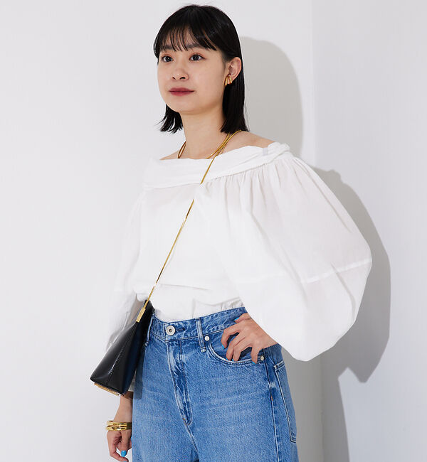 Rouge vif「コットンオフショルボリュームブラウス」|シャツ・ブラウス|