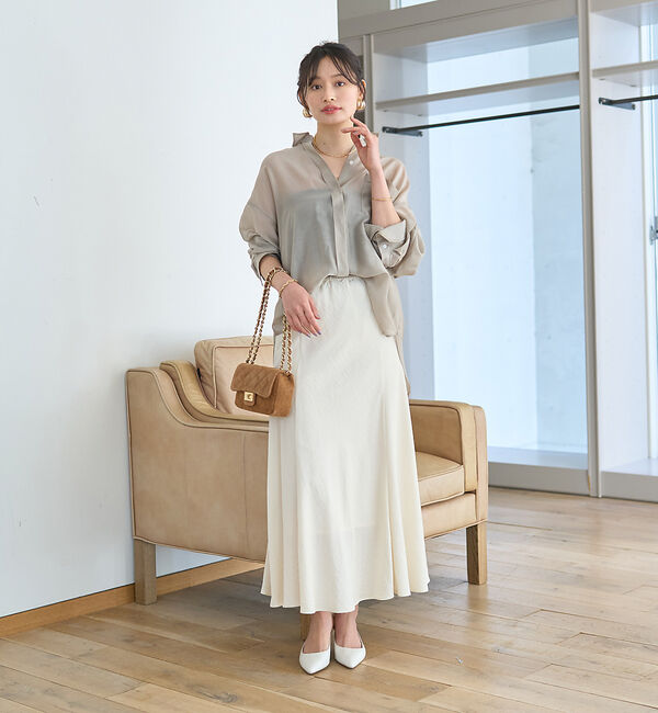 Rouge vif「【新色登場】切替マキシスカート」|スカート|