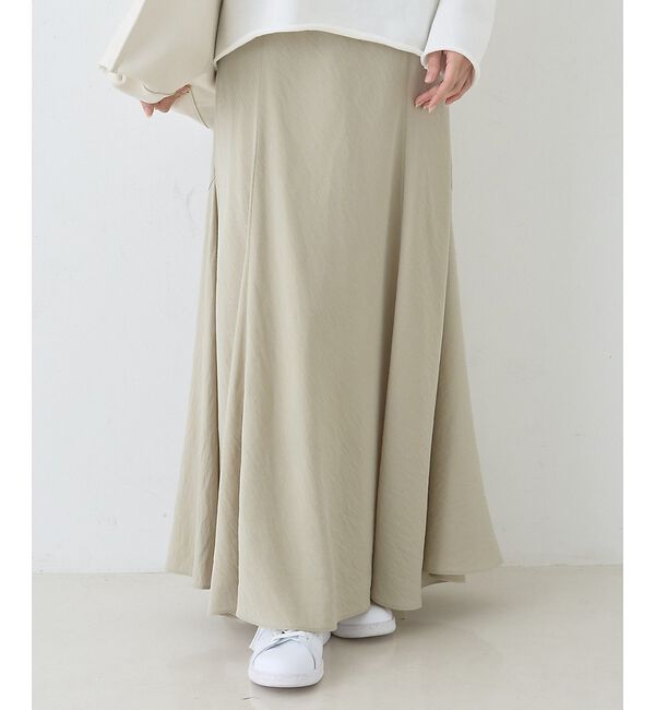 Rouge vif「【新色登場】切替マキシスカート」|スカート|セージグリーン