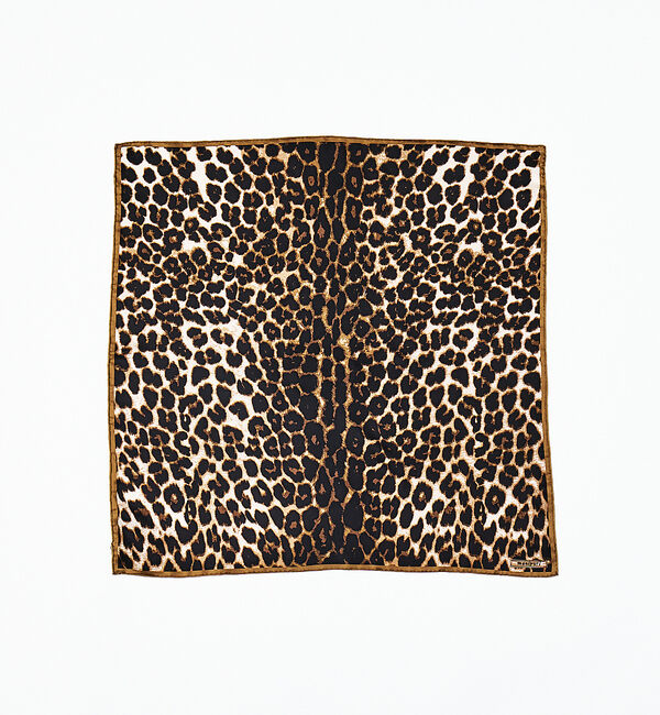 Rouge vif「【manipuri/マニプリ】レオパードベグスカーフ　65&times;65」|バンダナ・スカーフ|