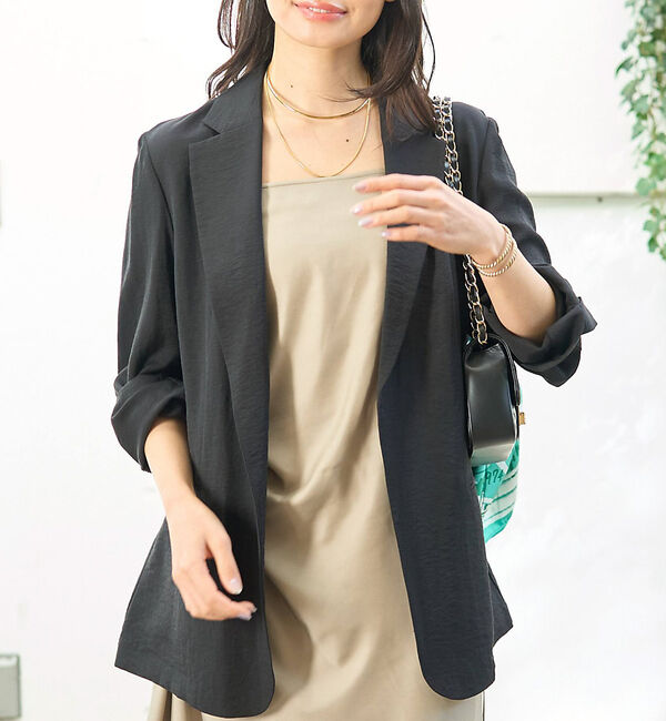 Rouge vif「【2026SS人気追加】【新色登場】シングルテーラージャケット」|テーラードジャケット|ブラック