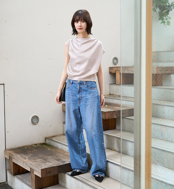 Rouge vif「【一部店舗限定】アシメドレープブラウス」|シャツ・ブラウス|