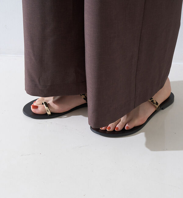 Rouge vif「フレアストレートワイドサロペット」|オールインワン|